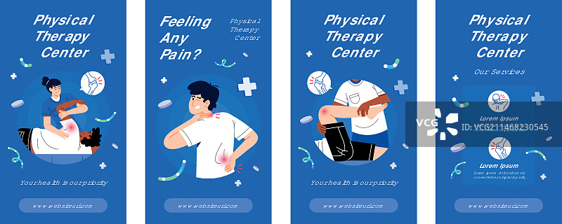 扁平风格理疗师Instagram快拍图片素材