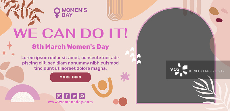 手绘国际妇女节横幅图片素材