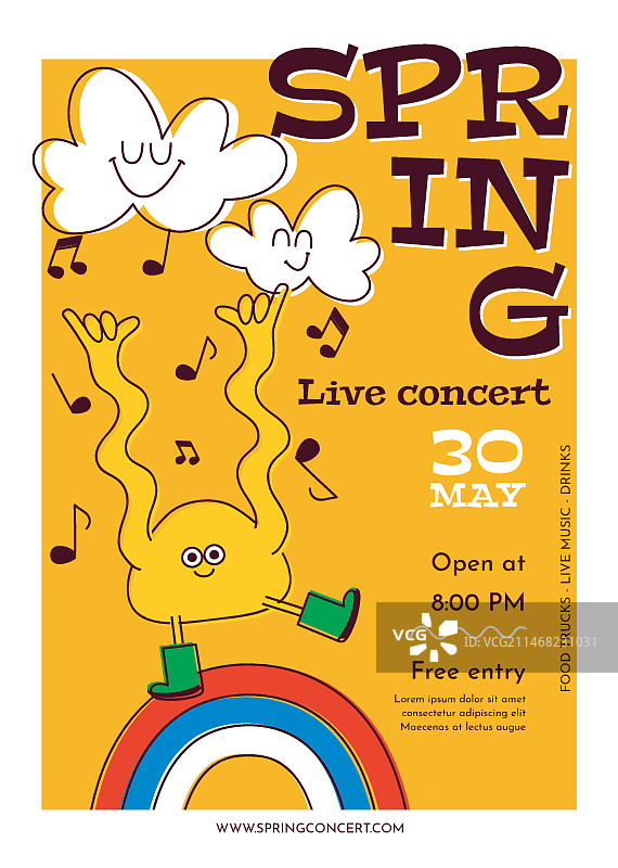 手绘涂鸦宣传单模板图片素材