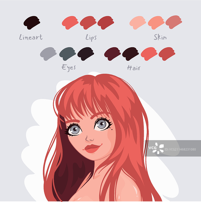 手绘比色法插图图片素材