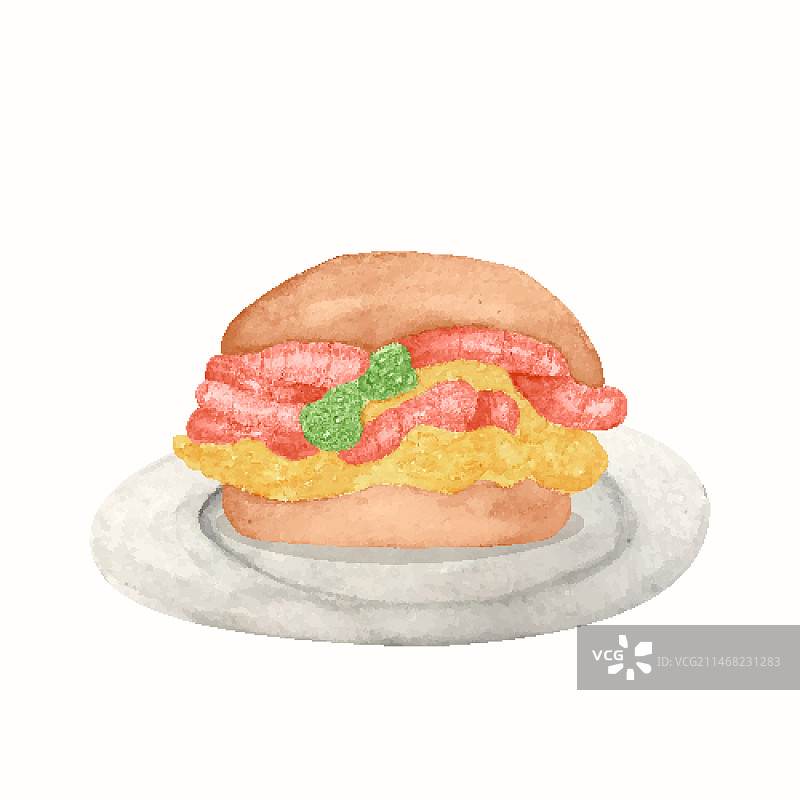 水彩阿卡拉热插画图片素材