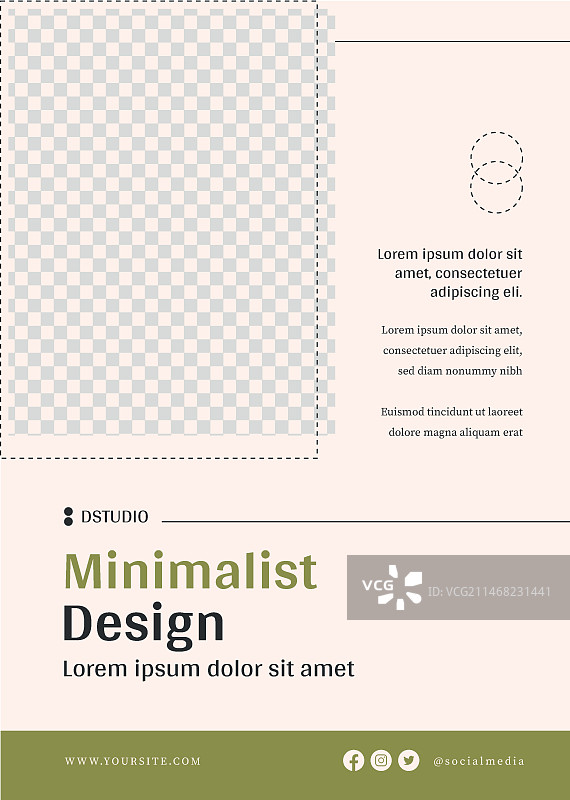 扁平风格简约宣传单模板图片素材