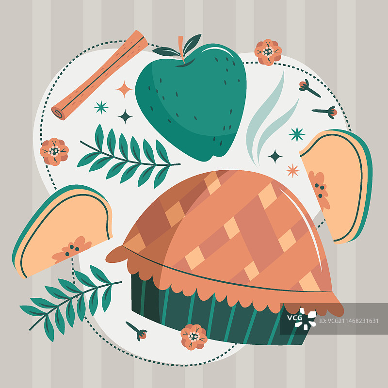 手绘柔和色彩插画图片素材