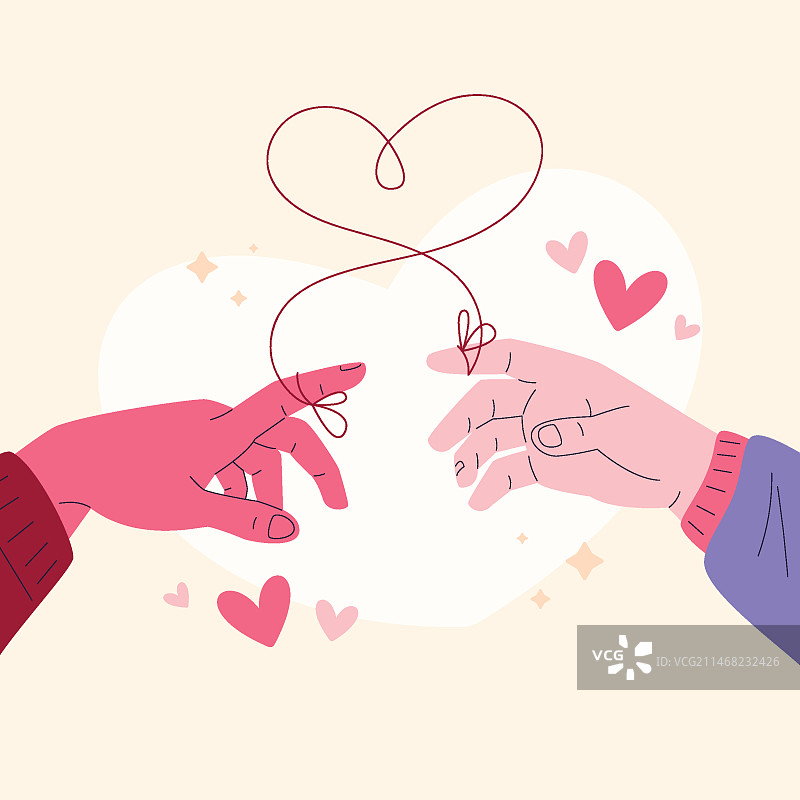 扁平风格红线插画图片素材