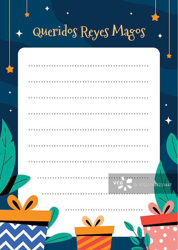 扁平风格东方三王信件模板图片素材