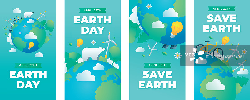 渐变地球日Instagram快拍合集图片素材