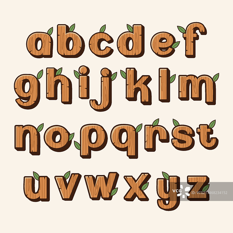 手绘木纹字体模板图片素材