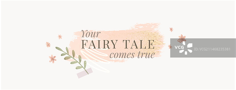 水彩婚礼策划Facebook封面图片素材