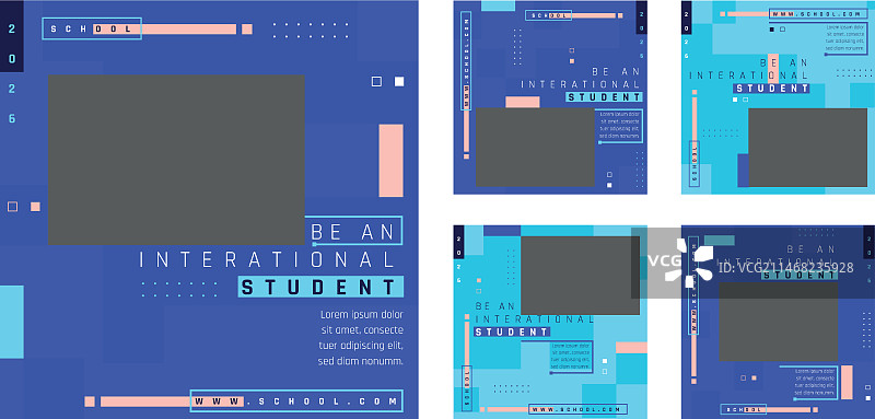 简约国际学校Instagram帖子图片素材