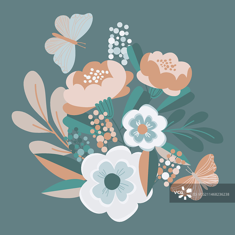 手绘柔和色彩插画图片素材