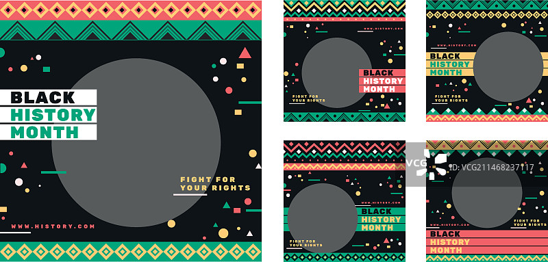 “黑人历史月”Instagram帖子合集图片素材