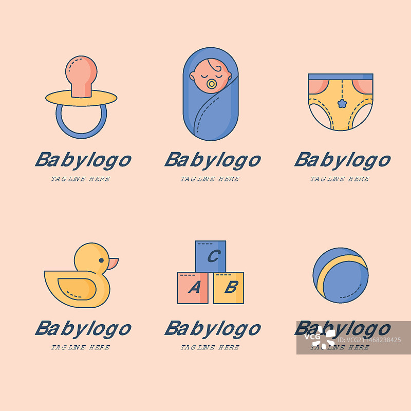 婴儿logo合集图片素材
