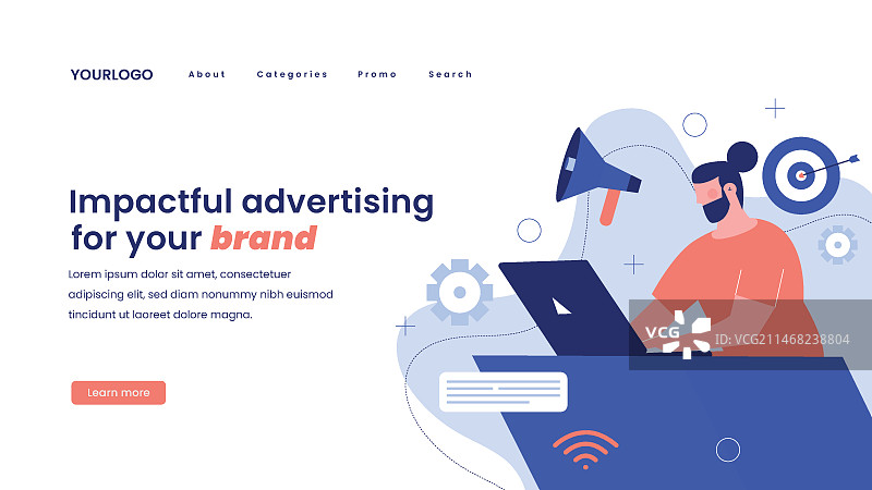 广告公司着陆页模板图片素材