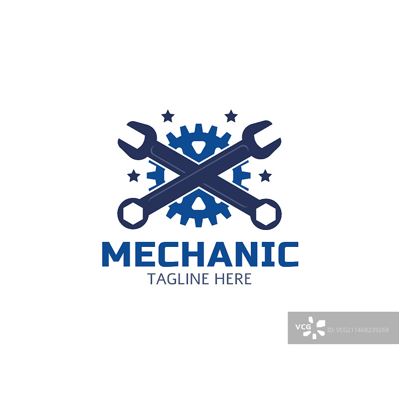 扁平风格机械工程标志图片素材