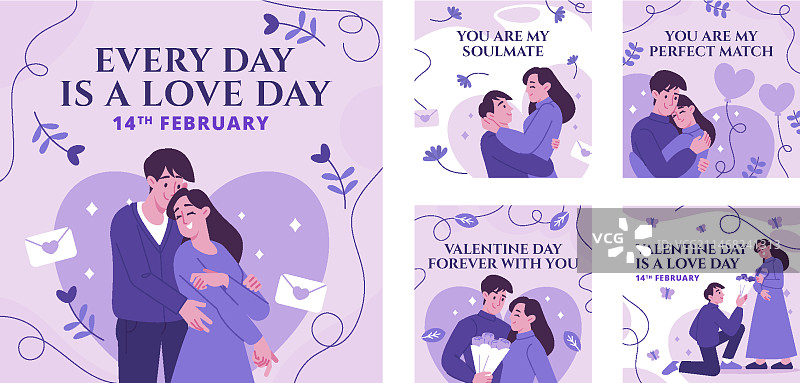 情人节Instagram帖子合集图片素材