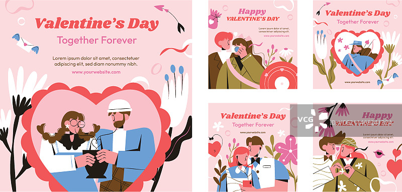 情人节Instagram帖子合集图片素材