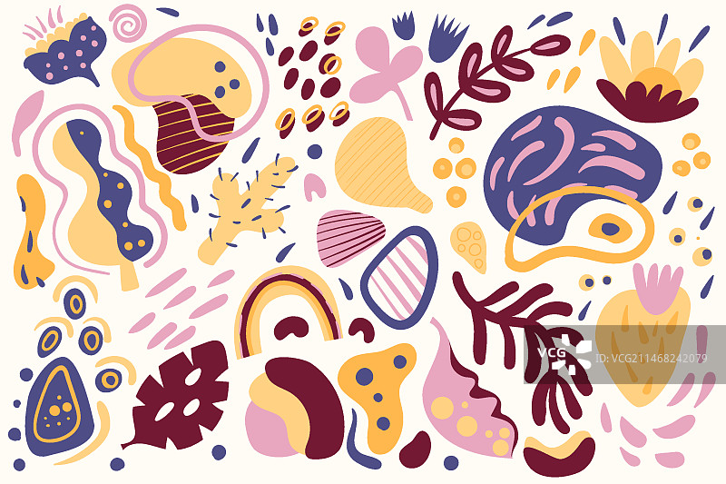 具有花卉主题的抽象壁纸图片素材