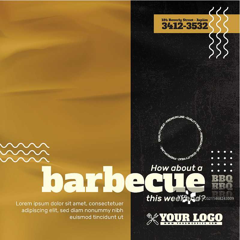 烧烤宣传单模板图片素材