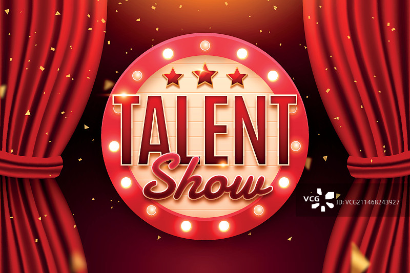 逼真达人秀背景图片素材