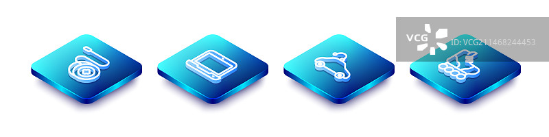 2.5D线条溜溜球玩具笔记本电脑收音机图片素材