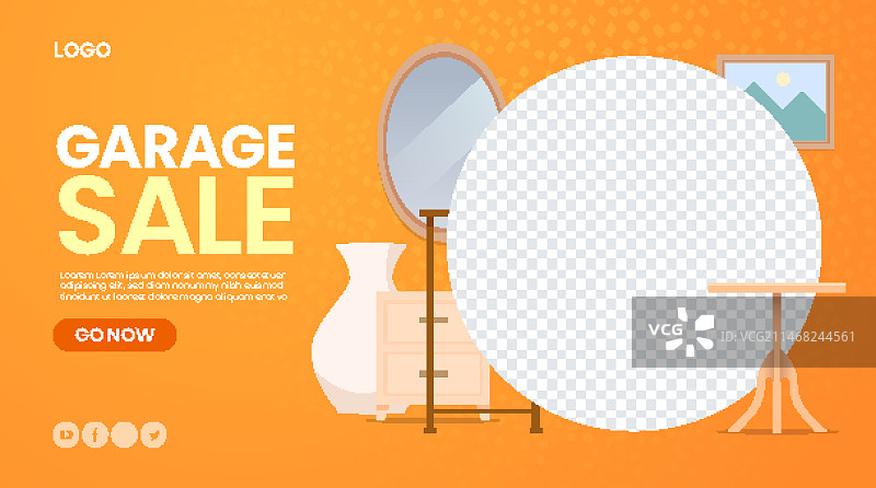 手绘旧货店banner设计图片素材