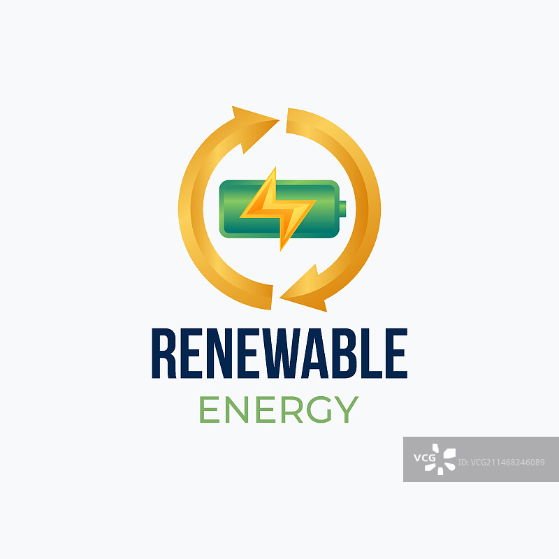 渐变可再生能源Logo图片素材