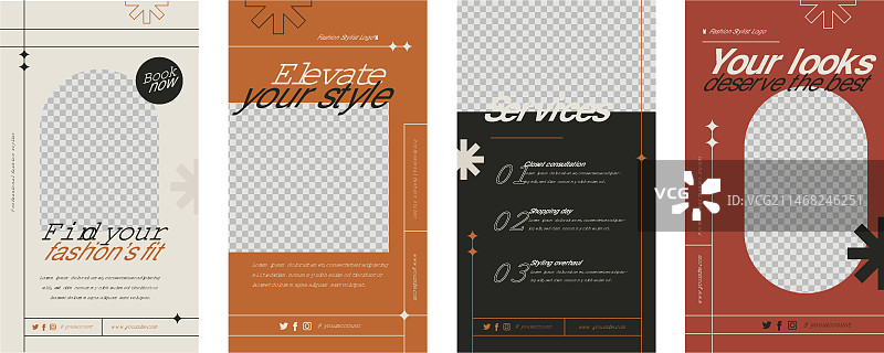 极简主义时尚造型师Instagram故事图片素材