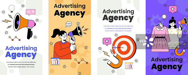 扁平风格广告公司Instagram模板图片素材