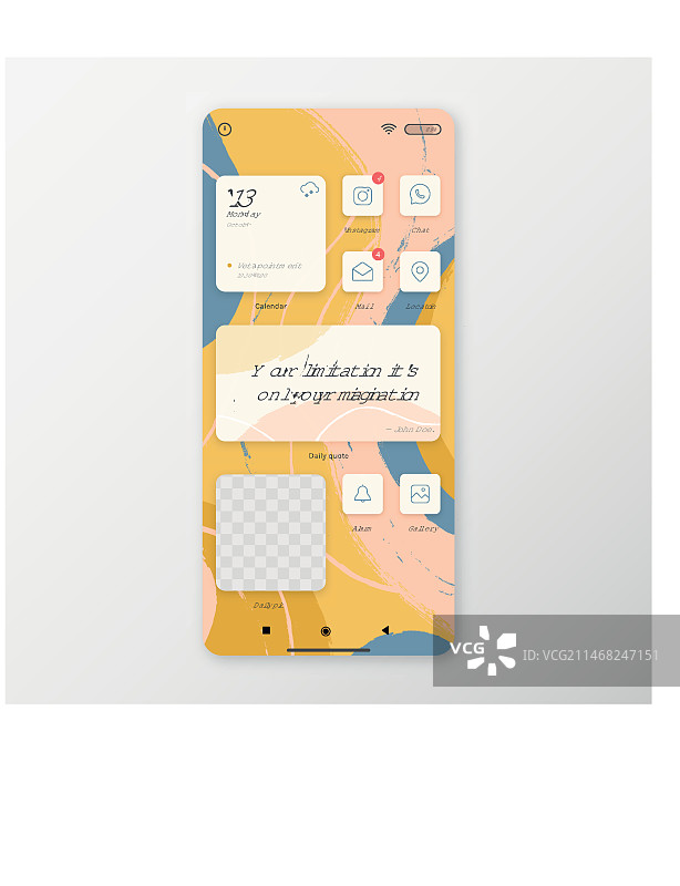 智能手机主屏幕图片素材