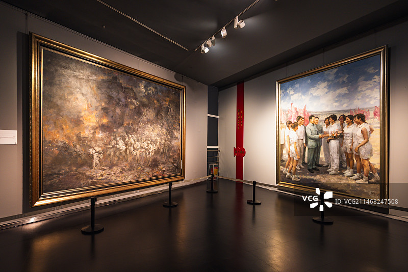 山东省美术馆展厅图片素材