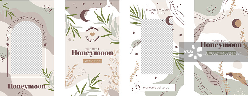 手绘波西米亚蜜月Instagram快拍图片素材