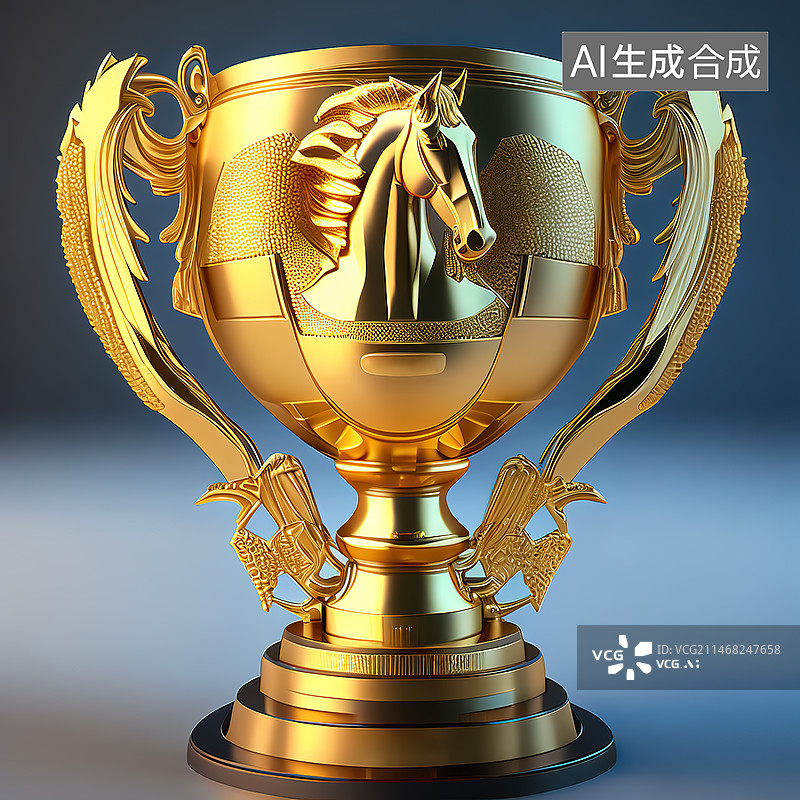 【AI数字艺术】马元素的奖杯图片素材