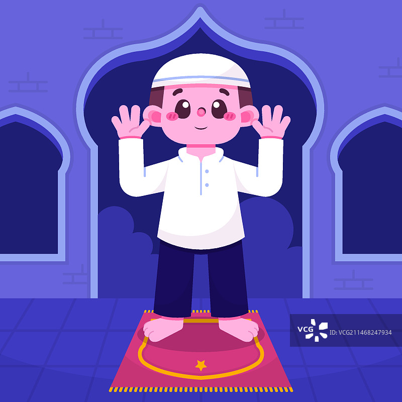 扁平风格沙拉插画图片素材