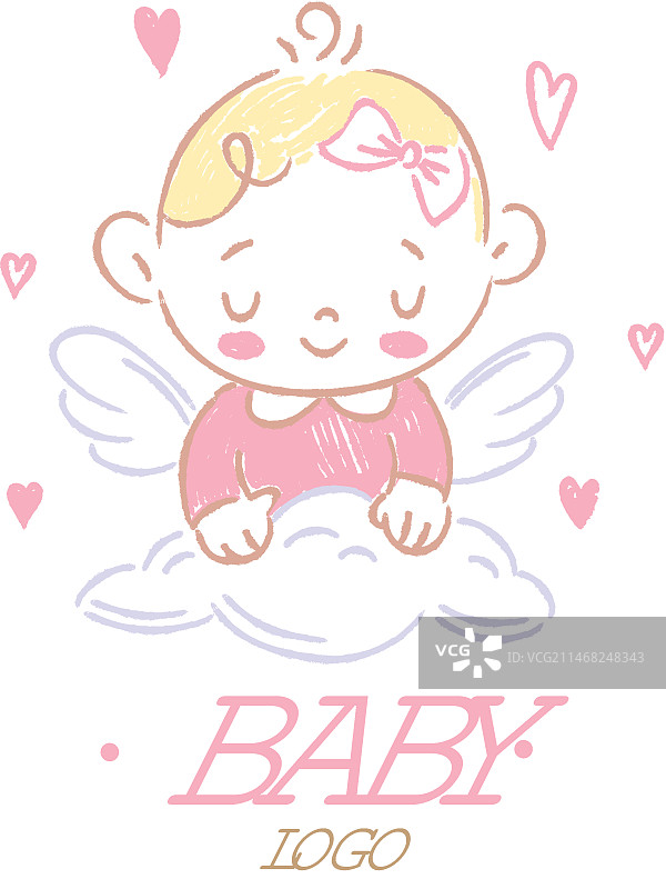 婴儿logo详细模板图片素材