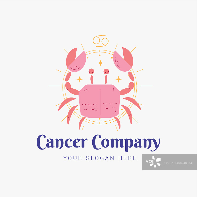 手绘扁平风癌症标志图片素材