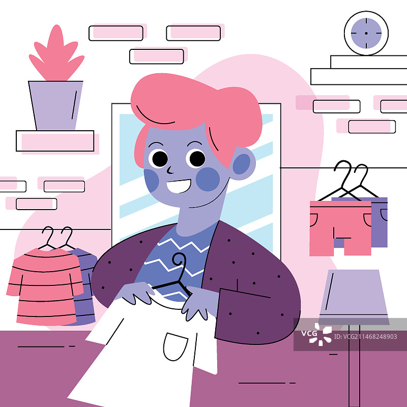 手绘旧货店插画图片素材