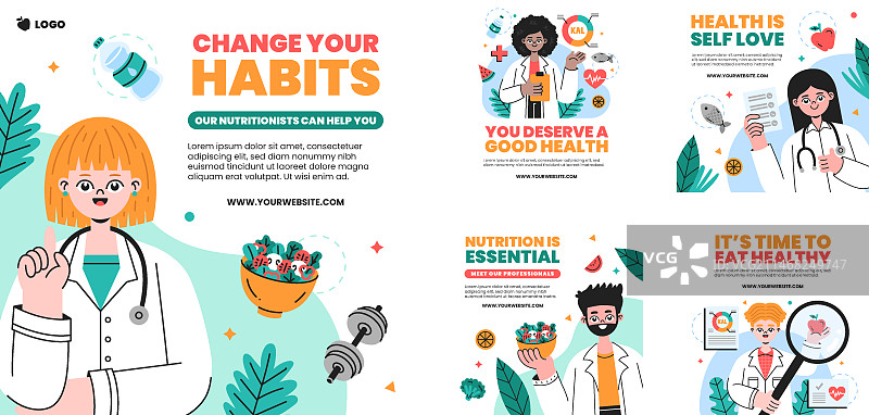 营养师Instagram帖子模板图片素材