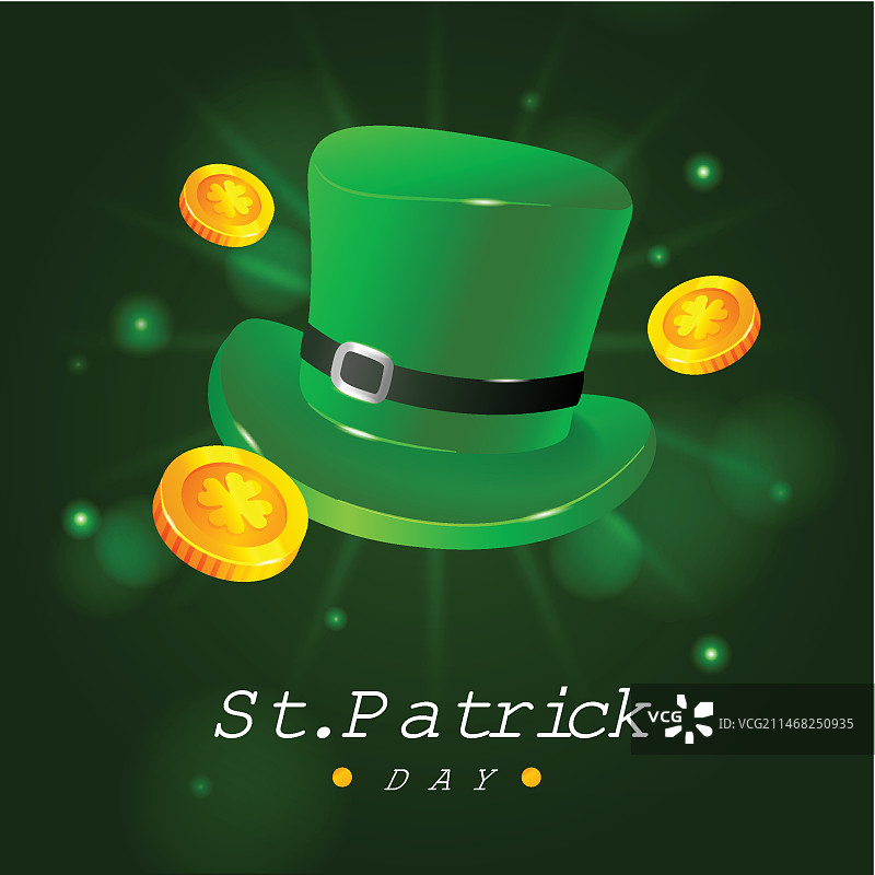 逼真圣帕特里克节庆典插画图片素材