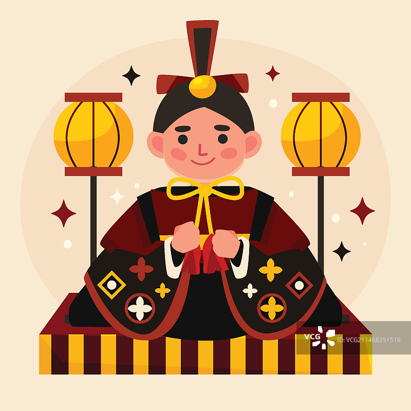 扁平风格女儿节插画图片素材