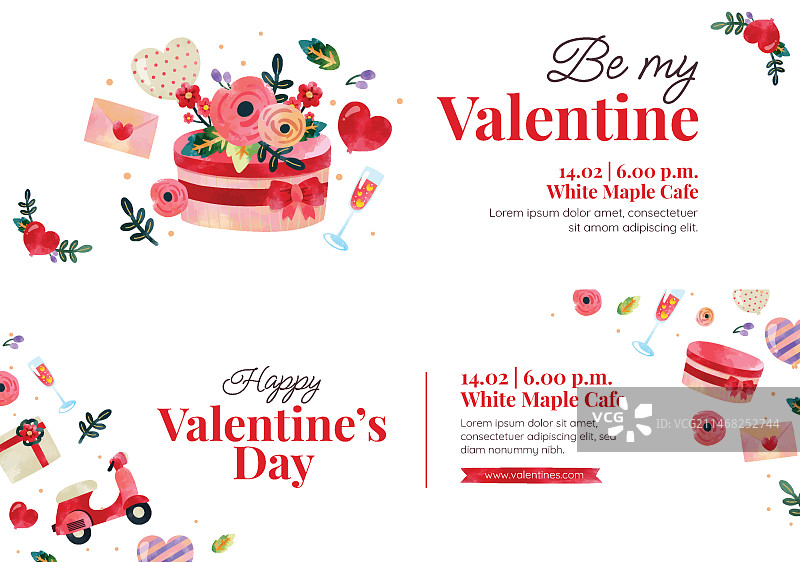 情人节庆祝横幅banner模板图片素材