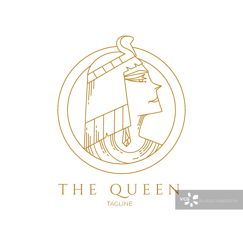 克里奥帕特拉人物logo设计图片素材
