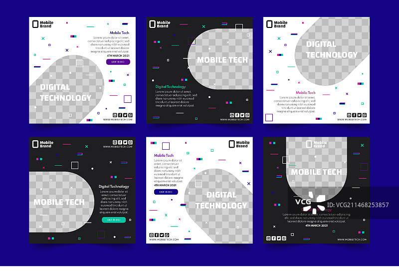 移动科技Instagram帖子合集图片素材