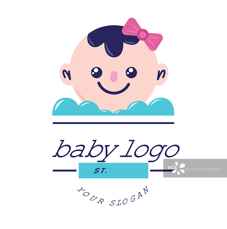 婴儿logo详细模板图片素材