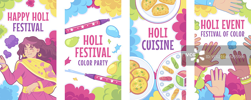 Instagram胡里节庆祝活动系列故事图片素材