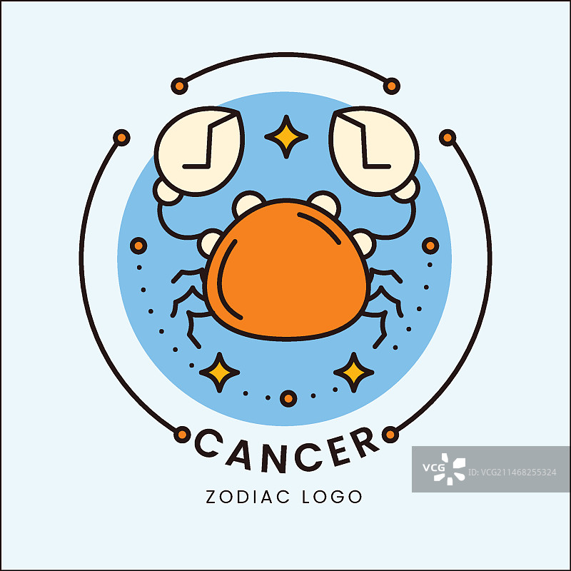 扁平癌症标志模板图片素材