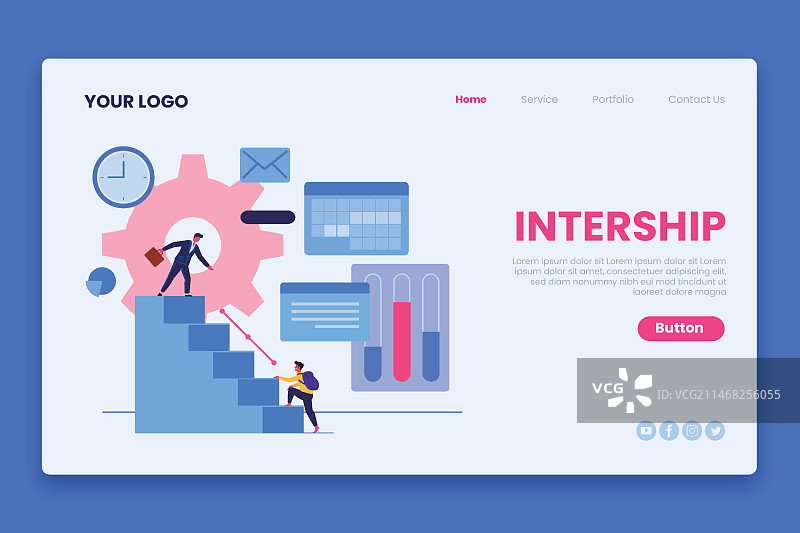实习工作着陆页图片素材