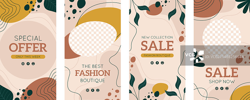 手绘纹理精品店模板图片素材