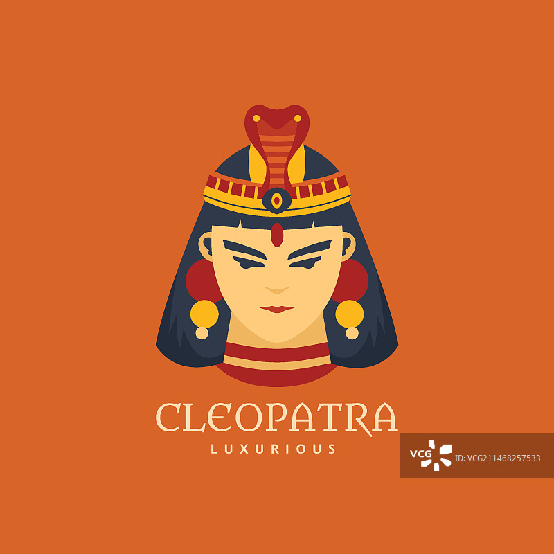 扁平风格克利奥帕特拉标志图片素材