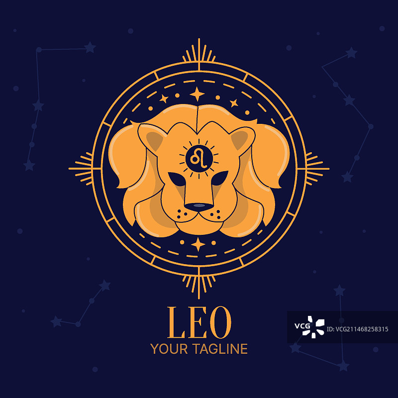 狮子座标志图片素材
