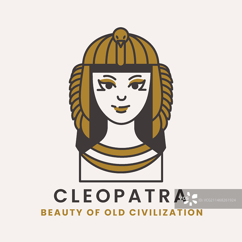 克娄巴特拉标志设计模板图片素材